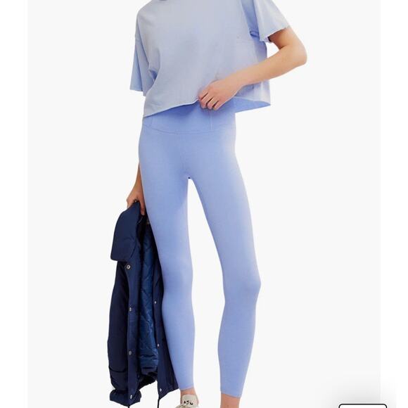NWT Free People Movement Never Better Heathered 7/8 Leggings Large - Picture 1 of 16